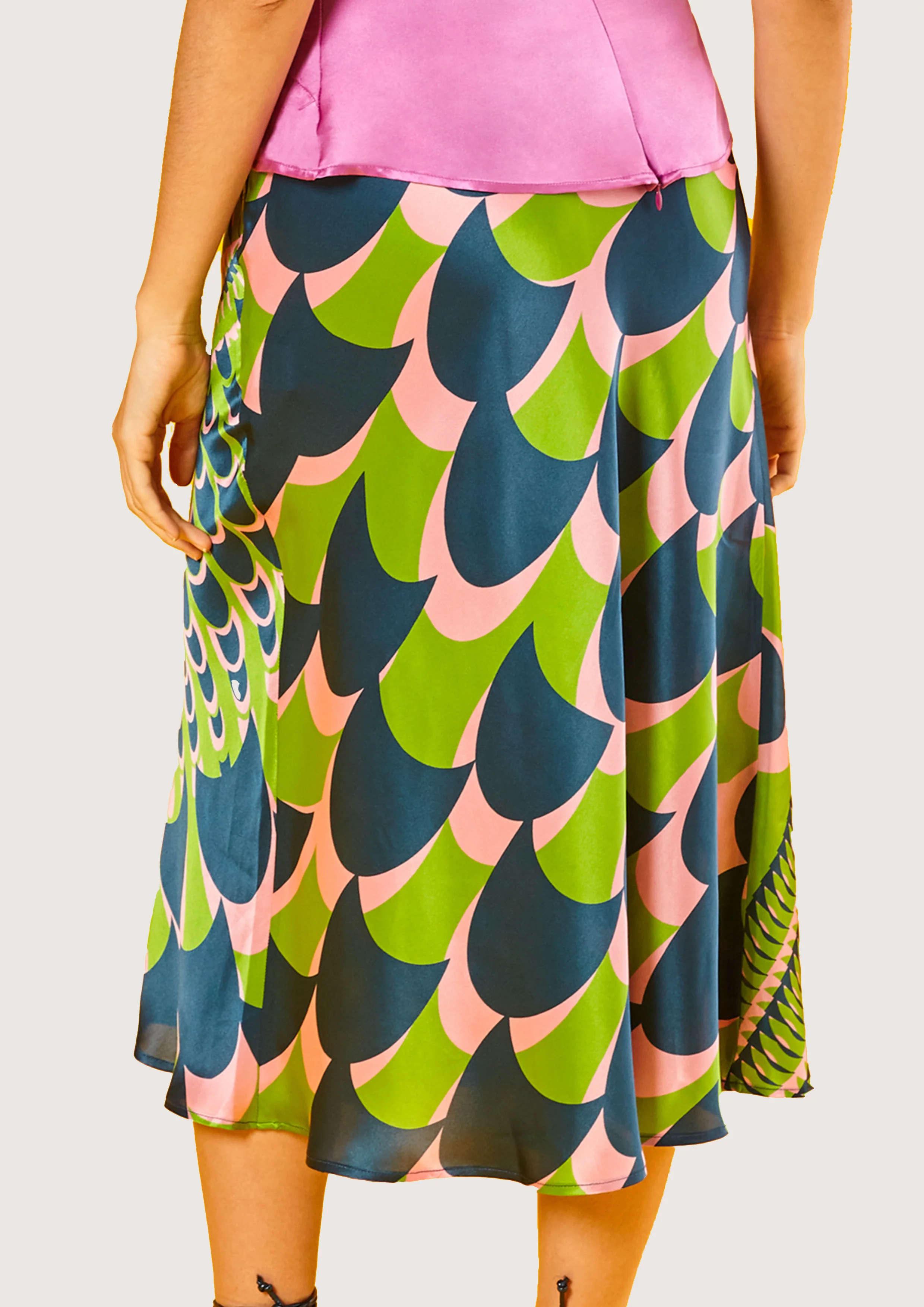 Jean Roller Green Skirt - Image 4