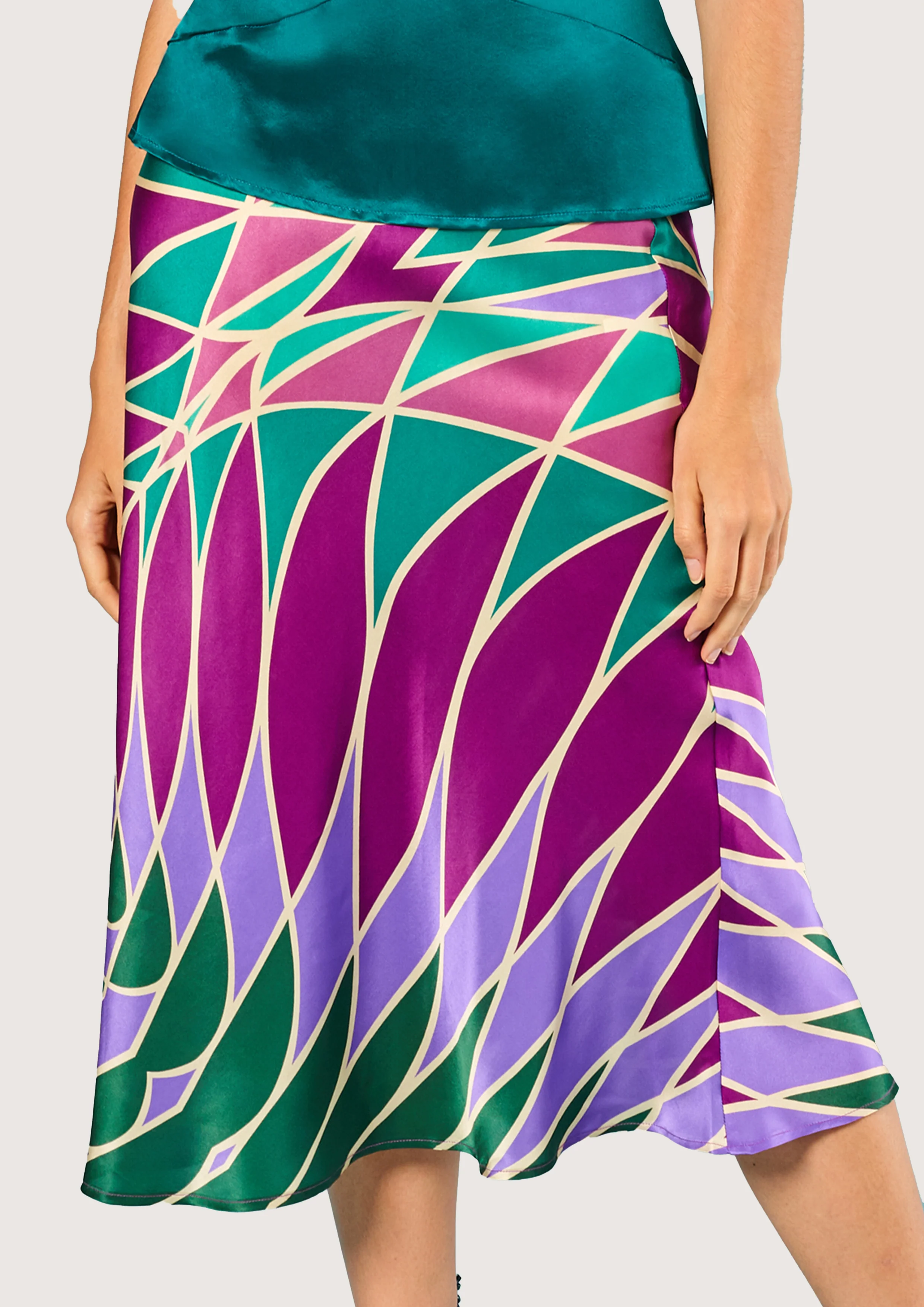 Jean Roller Purple Skirt - Image 3